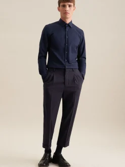 Seidensticker Herren Business Hemd - Slim Fit in blau
