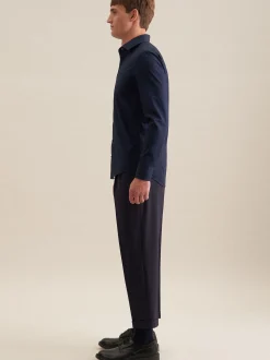 Seidensticker Herren Business Hemd - Slim Fit in blau