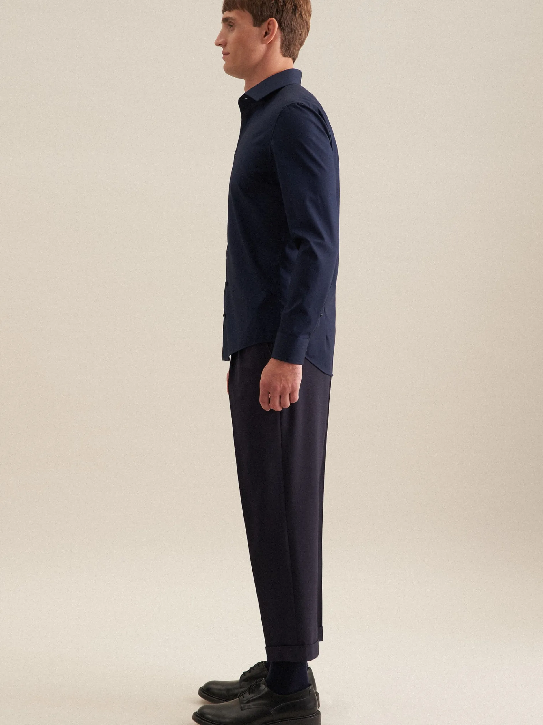 Seidensticker Herren Business Hemd - Slim Fit in blau