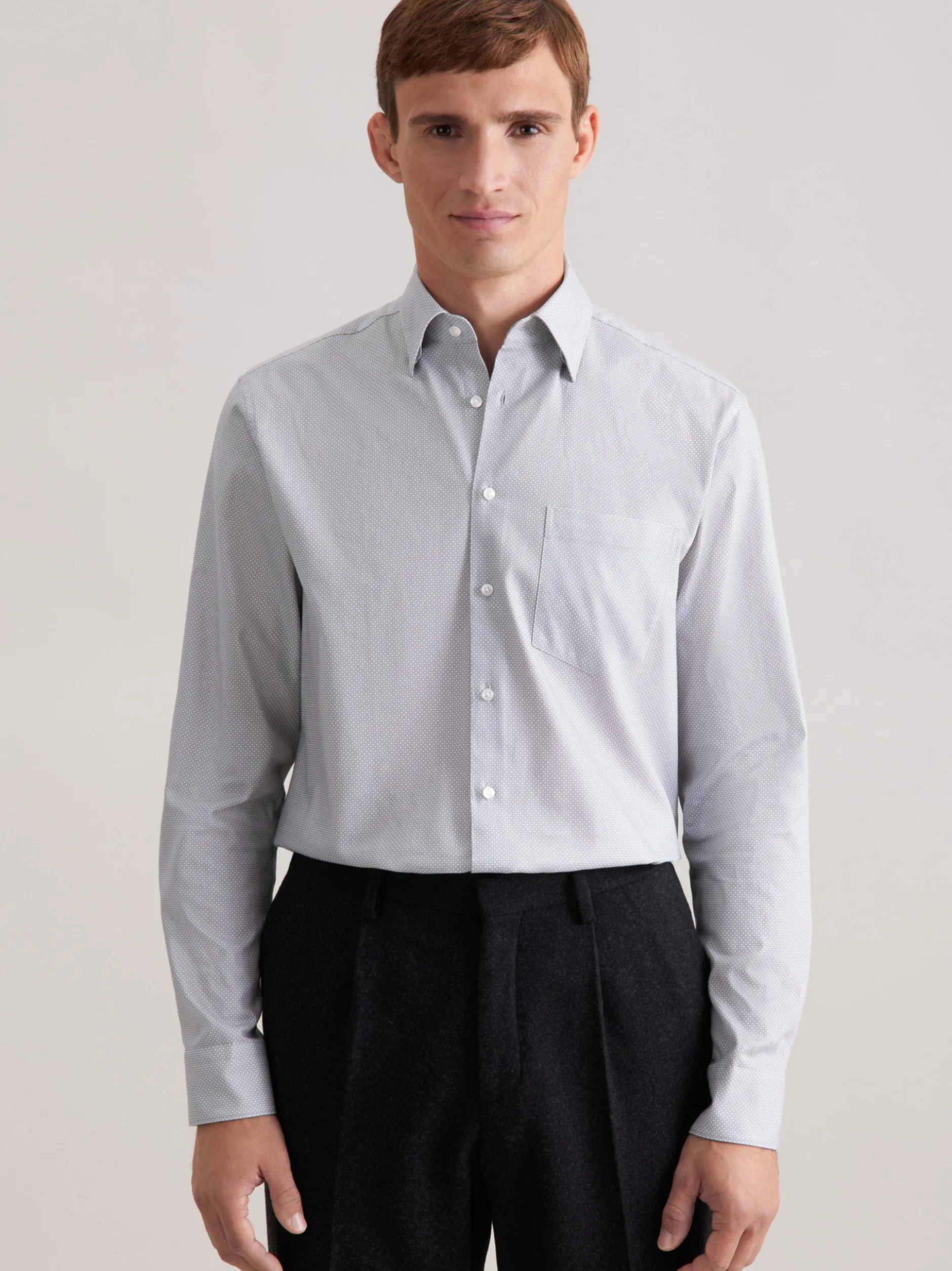 Seidensticker Herren Business Hemd - Regular Fit in grau