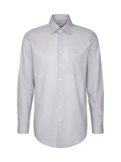 Seidensticker Herren Business Hemd - Regular Fit in grau