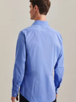 Seidensticker Herren Business Hemd - Slim Fit in blau