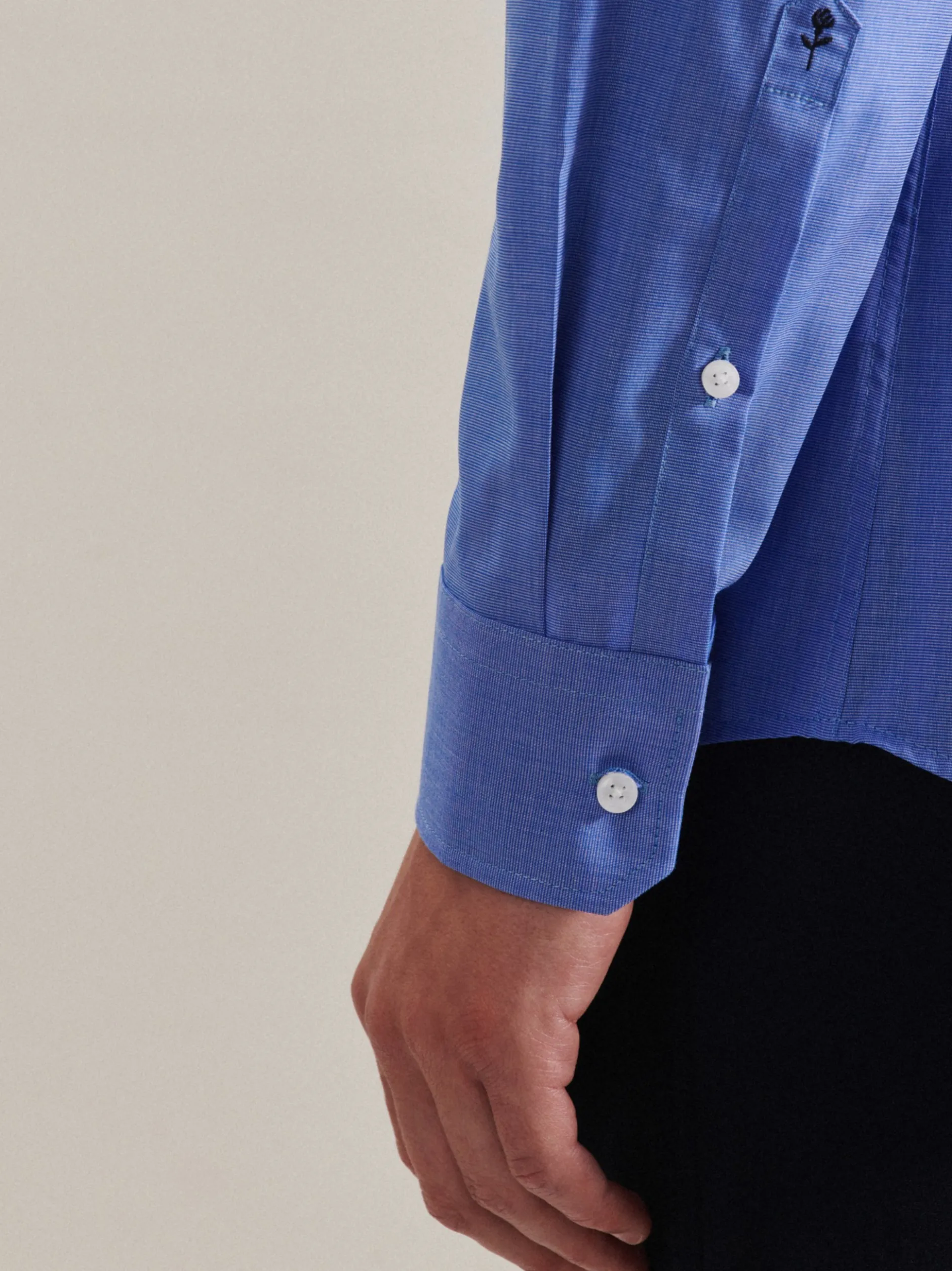 Seidensticker Herren Business Hemd - Slim Fit in blau