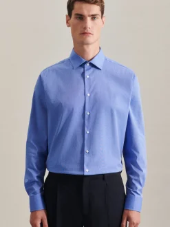 Seidensticker Herren Business Hemd - Slim Fit in blau