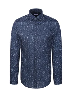 Seidensticker Herren Business Hemd - Shaped Fit in anthrazit blau