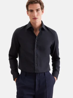 Seidensticker Herren Business Hemd - Shaped Fit in schwarz