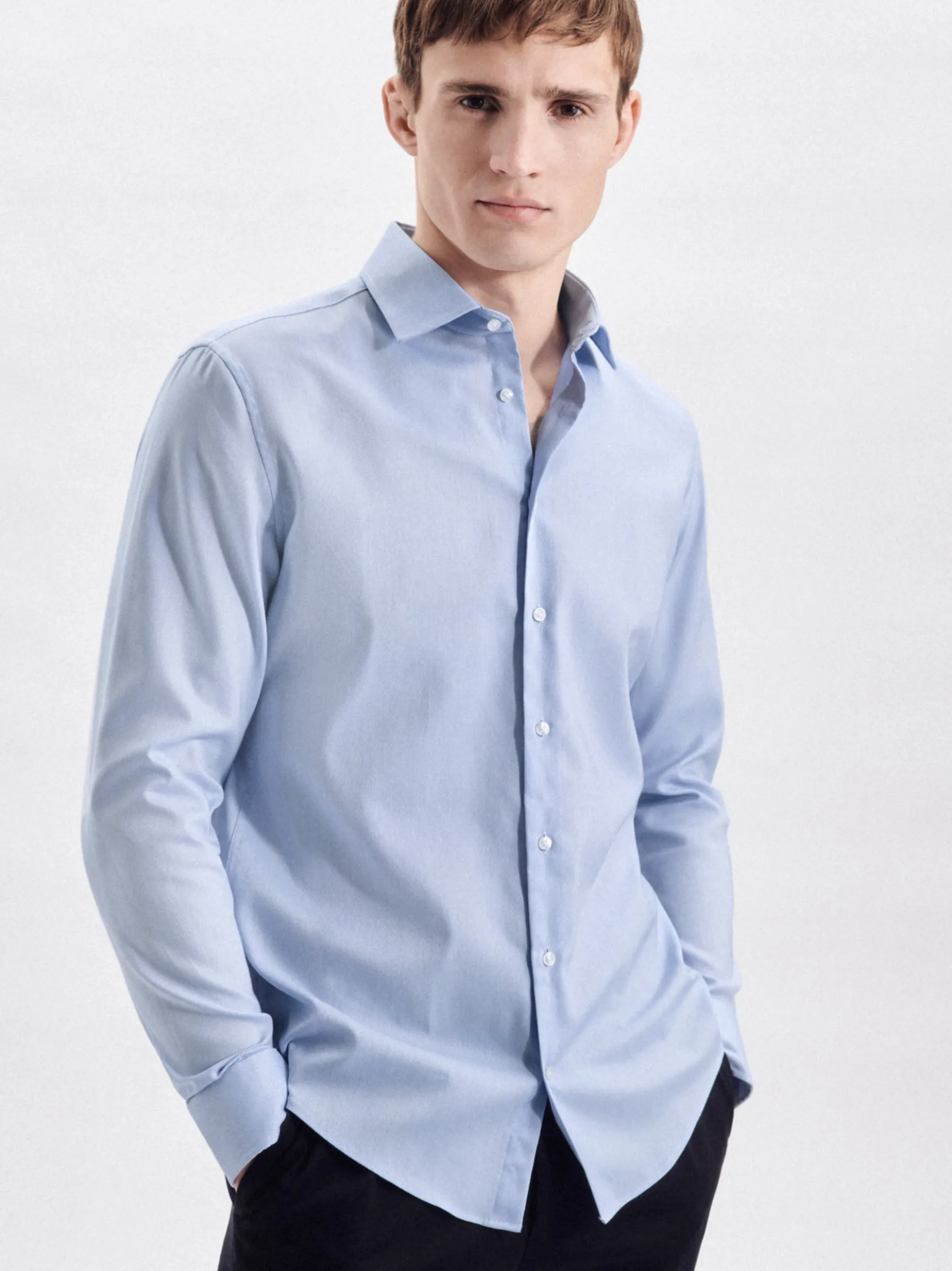 Seidensticker Herren Business Hemd - Slim Fit in hellblau