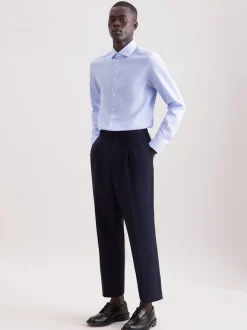 Seidensticker Herren Business Hemd - Slim Fit in blau