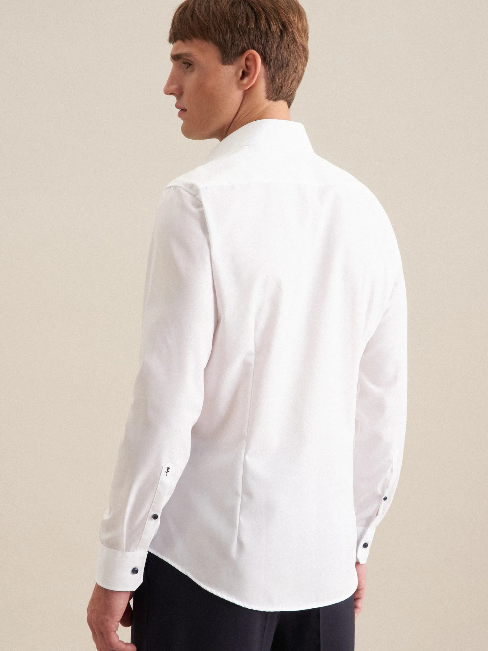 Seidensticker Herren Business Hemd - Shaped Fit in weiß