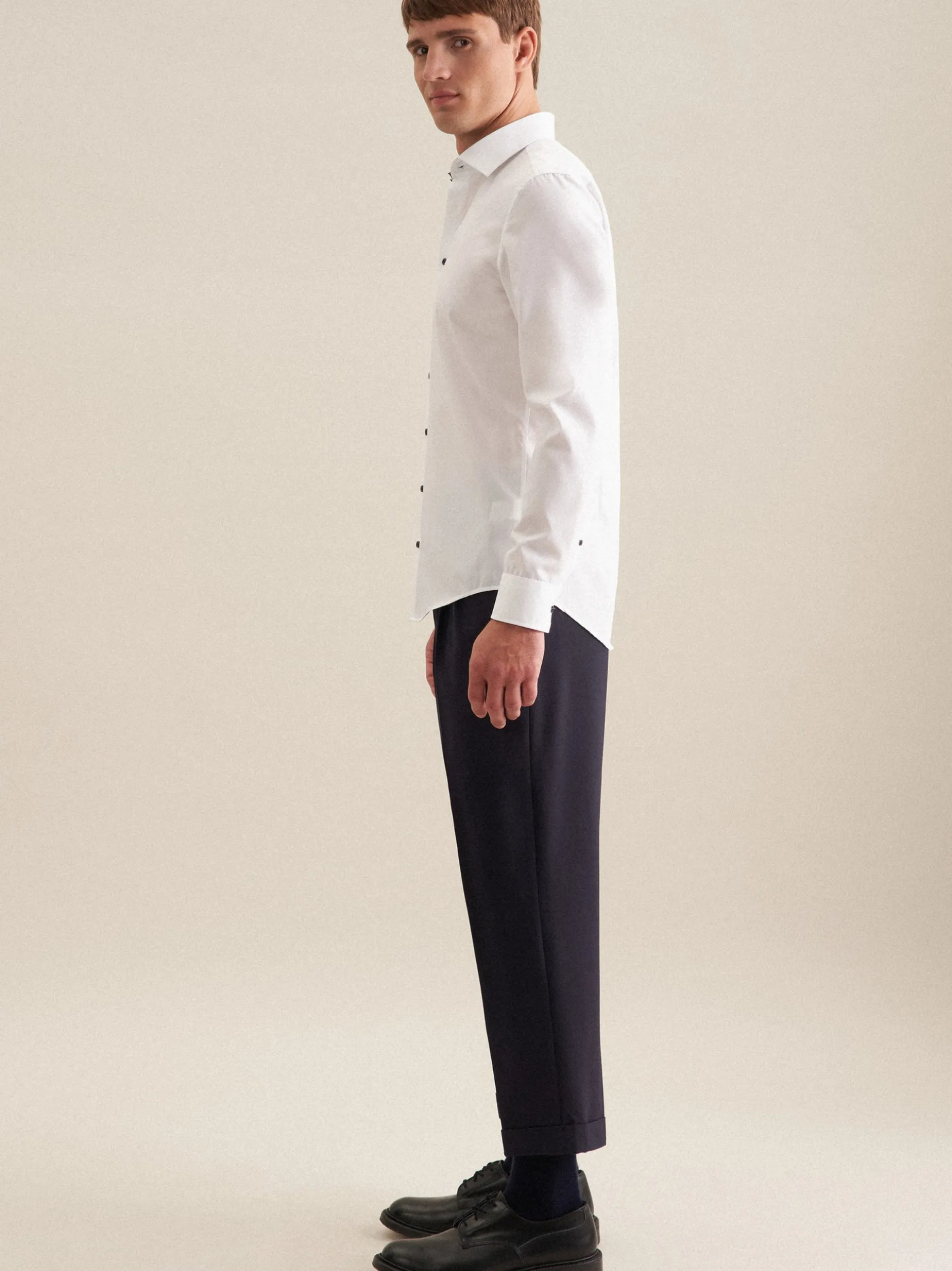 Seidensticker Herren Business Hemd - Shaped Fit in weiß