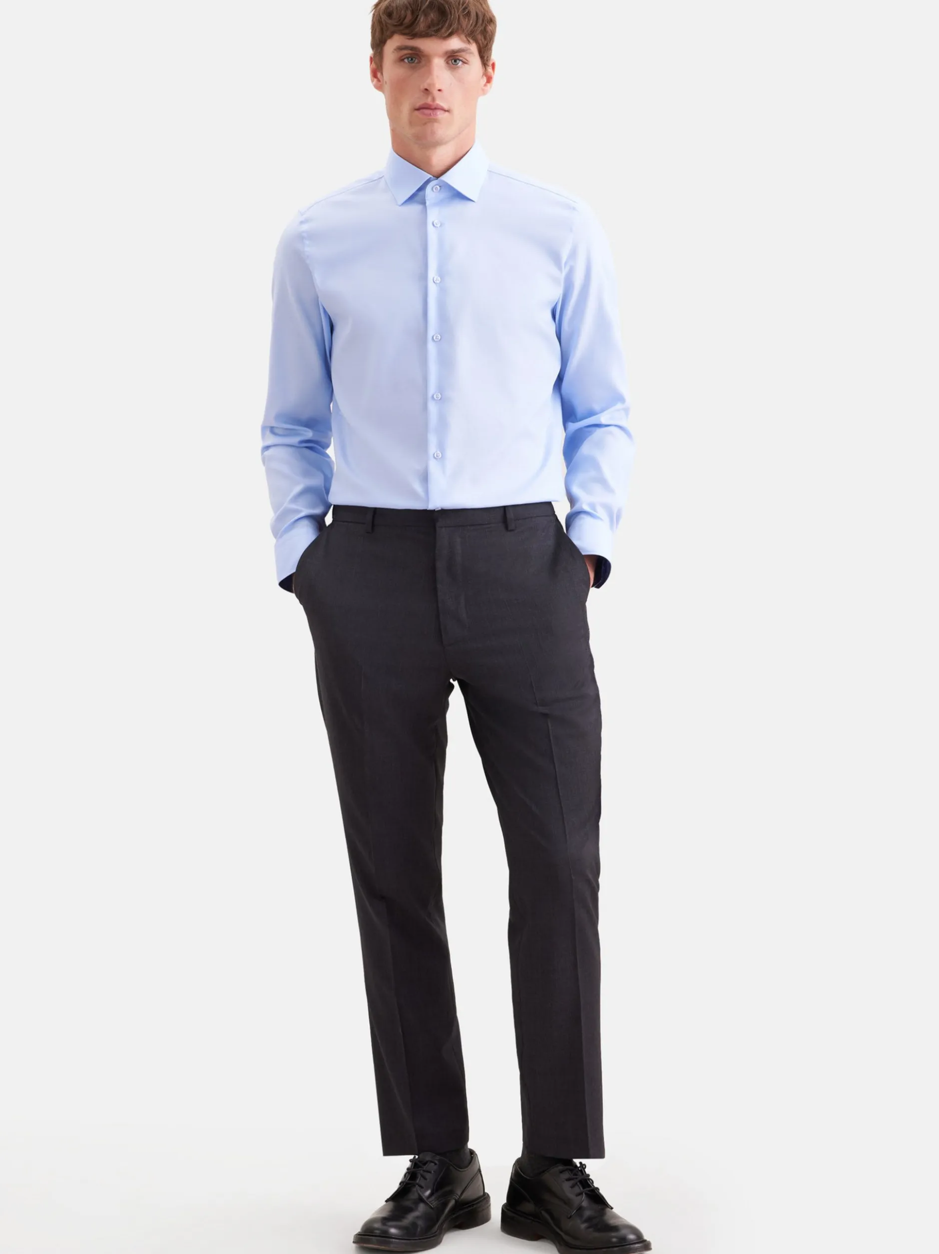 Seidensticker Herren Business Hemd - Slim Fit in blau