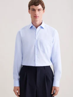 Seidensticker Herren Business Hemd - Regular Fit in blau