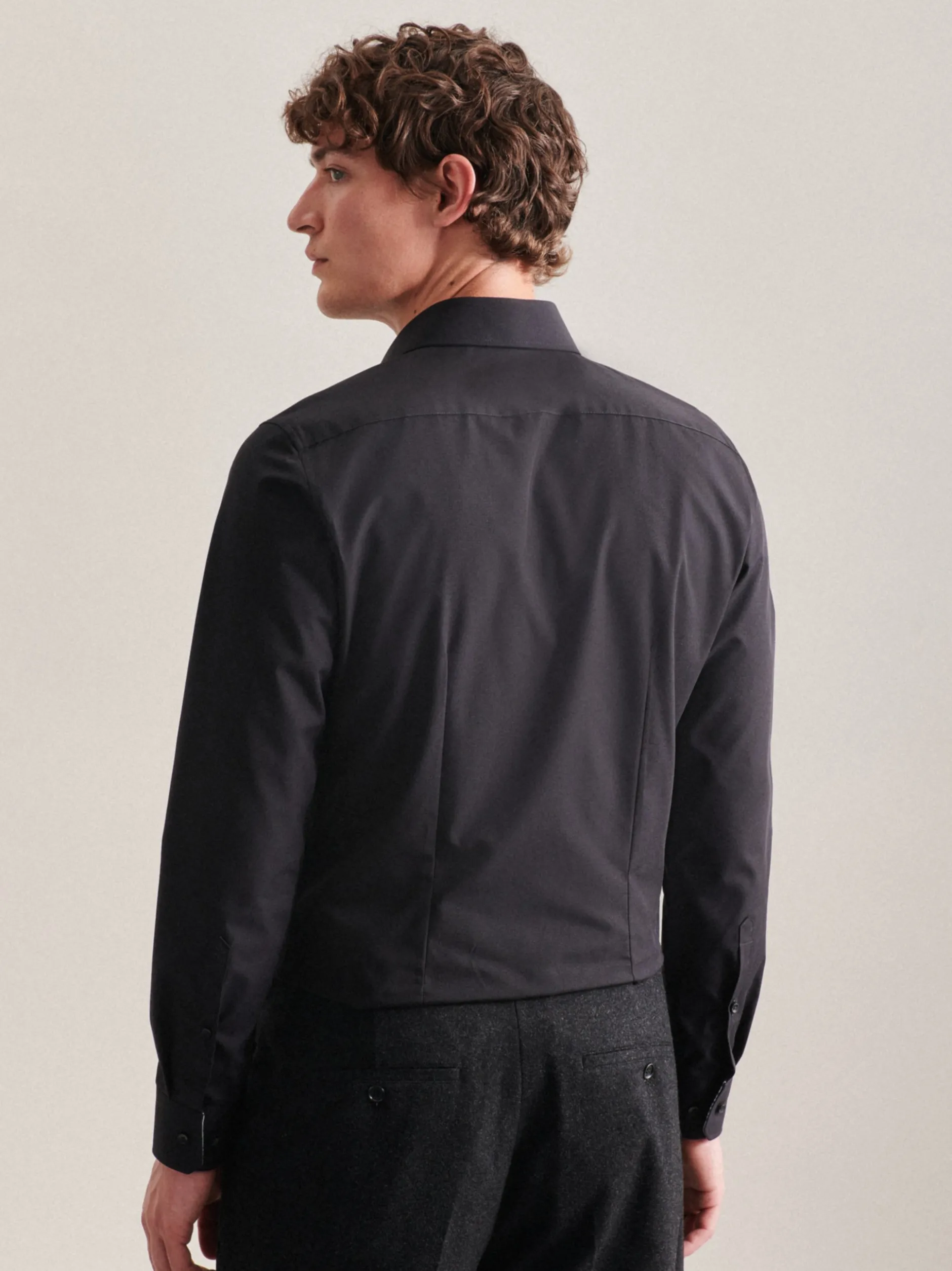 Seidensticker Herren Business Hemd - X-Slim Fit in schwarz