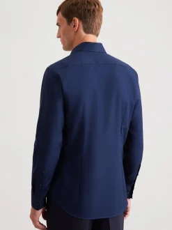 Seidensticker Herren Business Hemd - Shaped Fit in marine