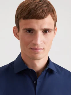 Seidensticker Herren Business Hemd - Shaped Fit in marine