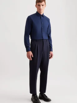 Seidensticker Herren Business Hemd - Shaped Fit in marine