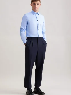 Seidensticker Herren Business Hemd - Shaped Fit in hellblau