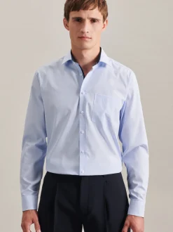 Seidensticker Herren Business Hemd - Regular Fit in hellblau