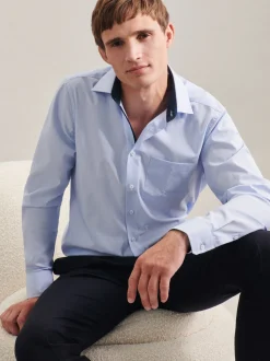 Seidensticker Herren Business Hemd - Regular Fit in hellblau