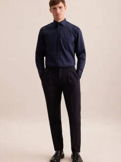 Seidensticker Herren Business Hemd - Regular Fit in blau