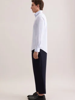 Seidensticker Herren Business Hemd - Slim Fit in blau