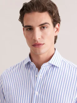 Seidensticker Herren Business Hemd - Shaped Fit in weiß blau