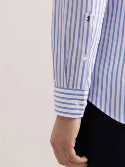 Seidensticker Herren Business Hemd - Shaped Fit in weiß blau