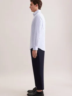 Seidensticker Herren Business Hemd - Shaped Fit in weiß blau