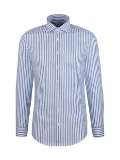 Seidensticker Herren Business Hemd - Shaped Fit in weiß blau
