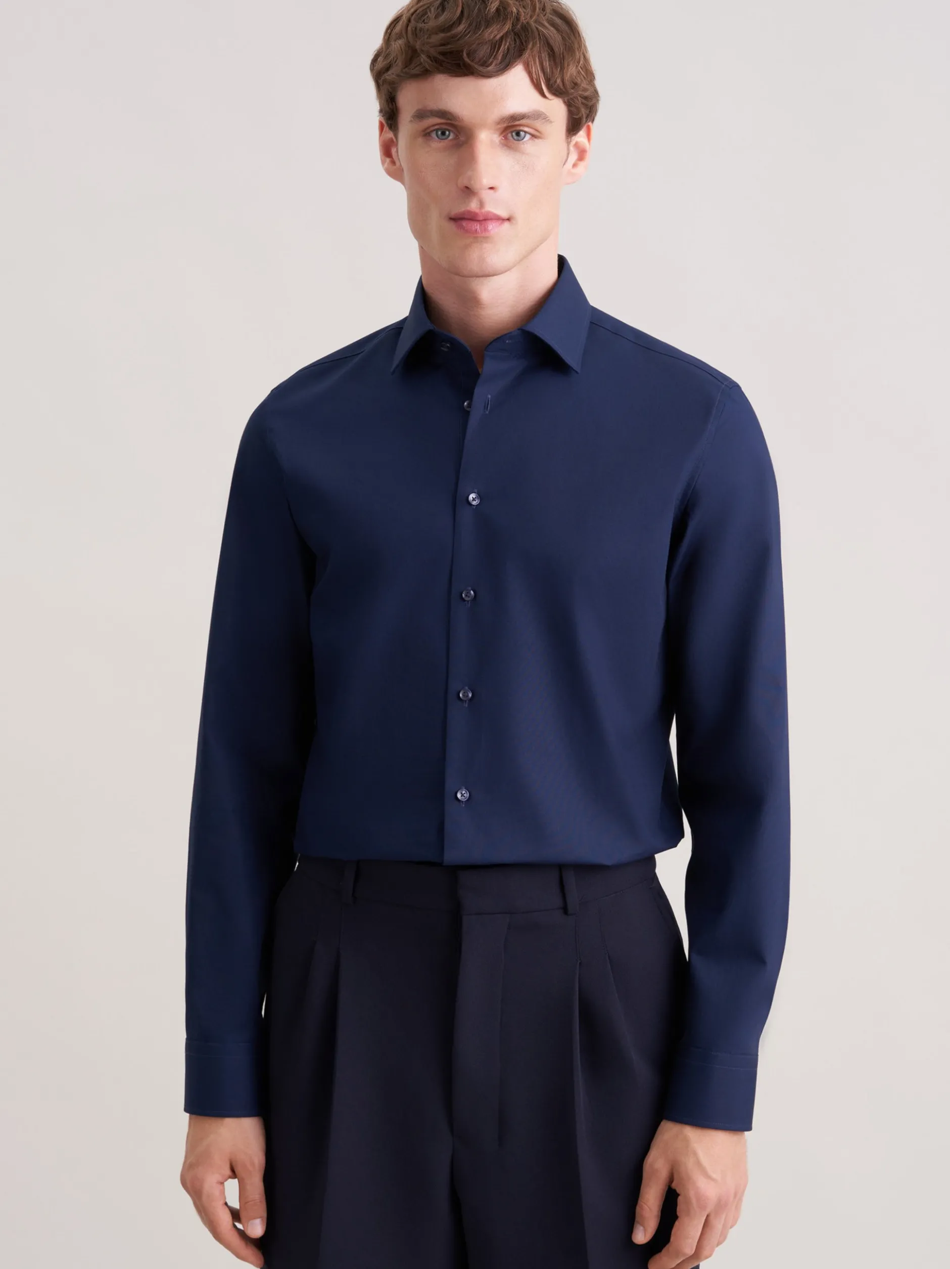 Seidensticker Herren Business Hemd - Slim Fit in blau