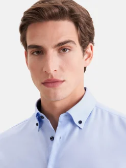 Seidensticker Herren Business Hemd - Slim Fit in blau