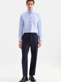 Seidensticker Herren Business Hemd - Slim Fit in blau