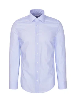 Seidensticker Herren Business Hemd - Shaped Fit in blau