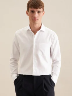 Seidensticker Herren Business Hemd - Regular Fit in weiß