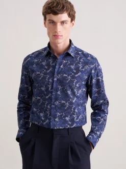 Seidensticker Herren Business Hemd - Shaped Fit in blau