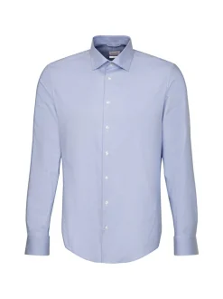 Seidensticker Herren Business Hemd - Regular Fit in blau