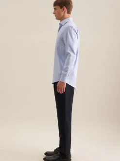 Seidensticker Herren Business Hemd - Regular Fit in blau