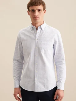 Seidensticker Herren Casual Hemd - Slim Fit in blau