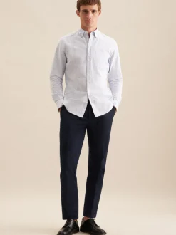 Seidensticker Herren Casual Hemd - Slim Fit in blau