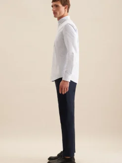 Seidensticker Herren Casual Hemd - Slim Fit in blau