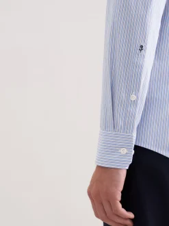 Seidensticker Herren Casual Hemd - Slim Fit in hellblau