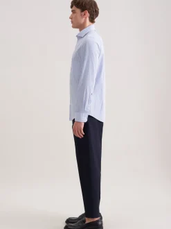 Seidensticker Herren Casual Hemd - Slim Fit in hellblau