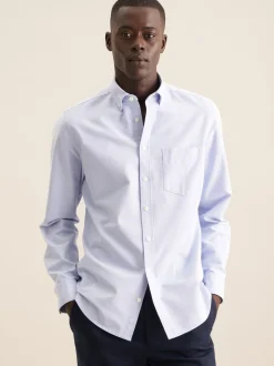 Seidensticker Herren Casual Hemd - Slim Fit in blau