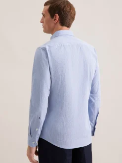 Seidensticker Herren Casual Hemd - Slim Fit in hellblau