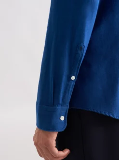 Seidensticker Herren Flanellhemd - Slim Fit in blau