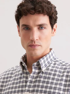Seidensticker Herren Flanellhemd - Regular Fit in grün