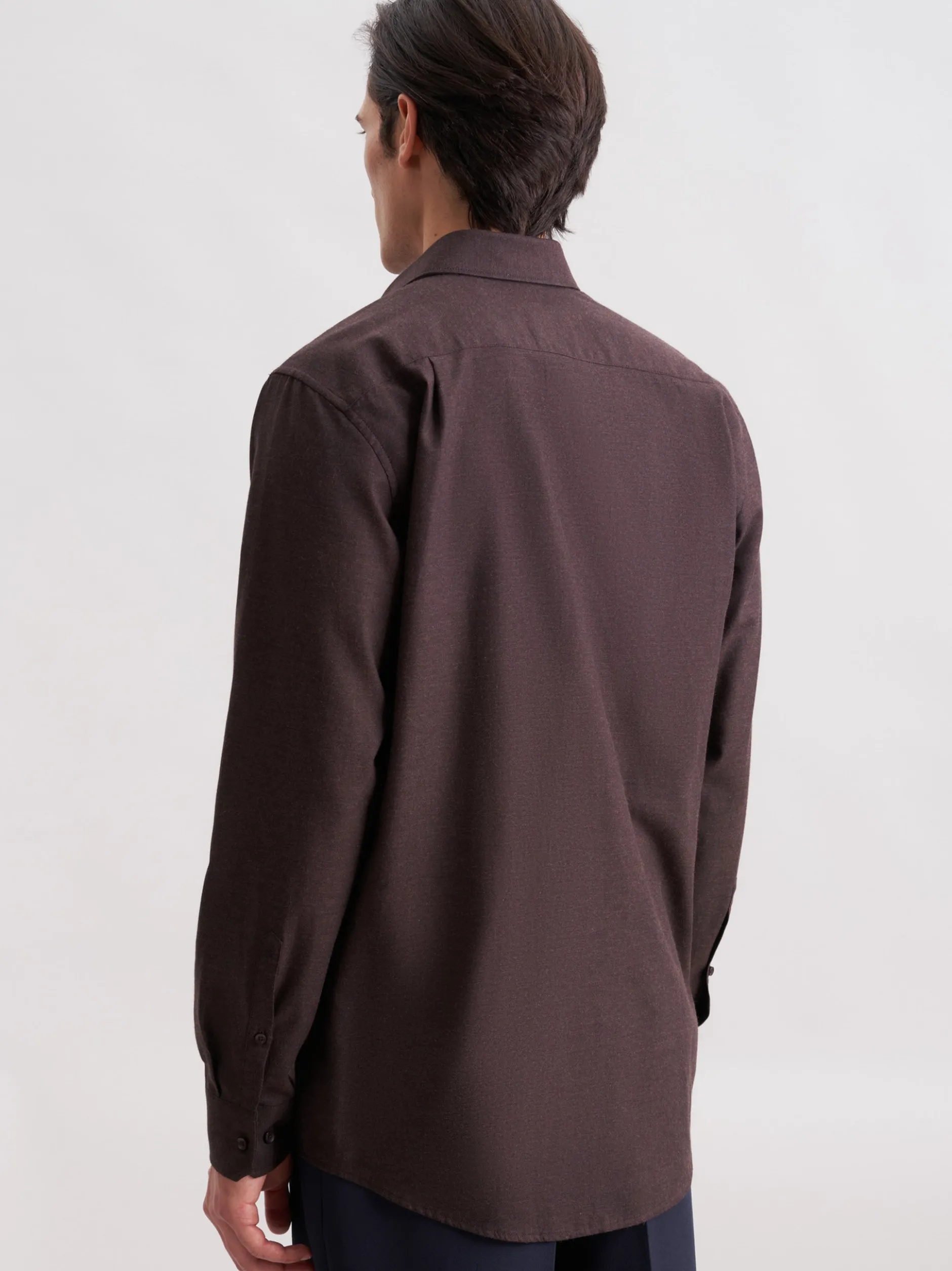Seidensticker Herren Flanellhemd - Regular Fit in braun