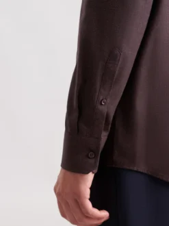 Seidensticker Herren Flanellhemd - Regular Fit in braun