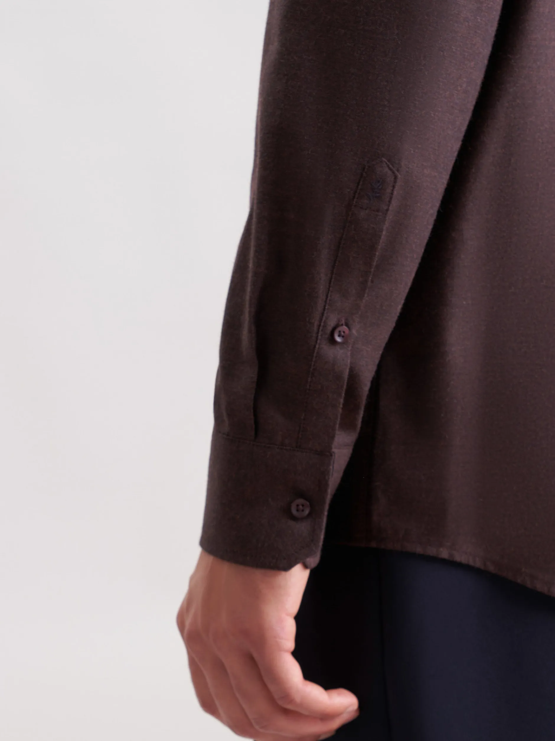 Seidensticker Herren Flanellhemd - Regular Fit in braun