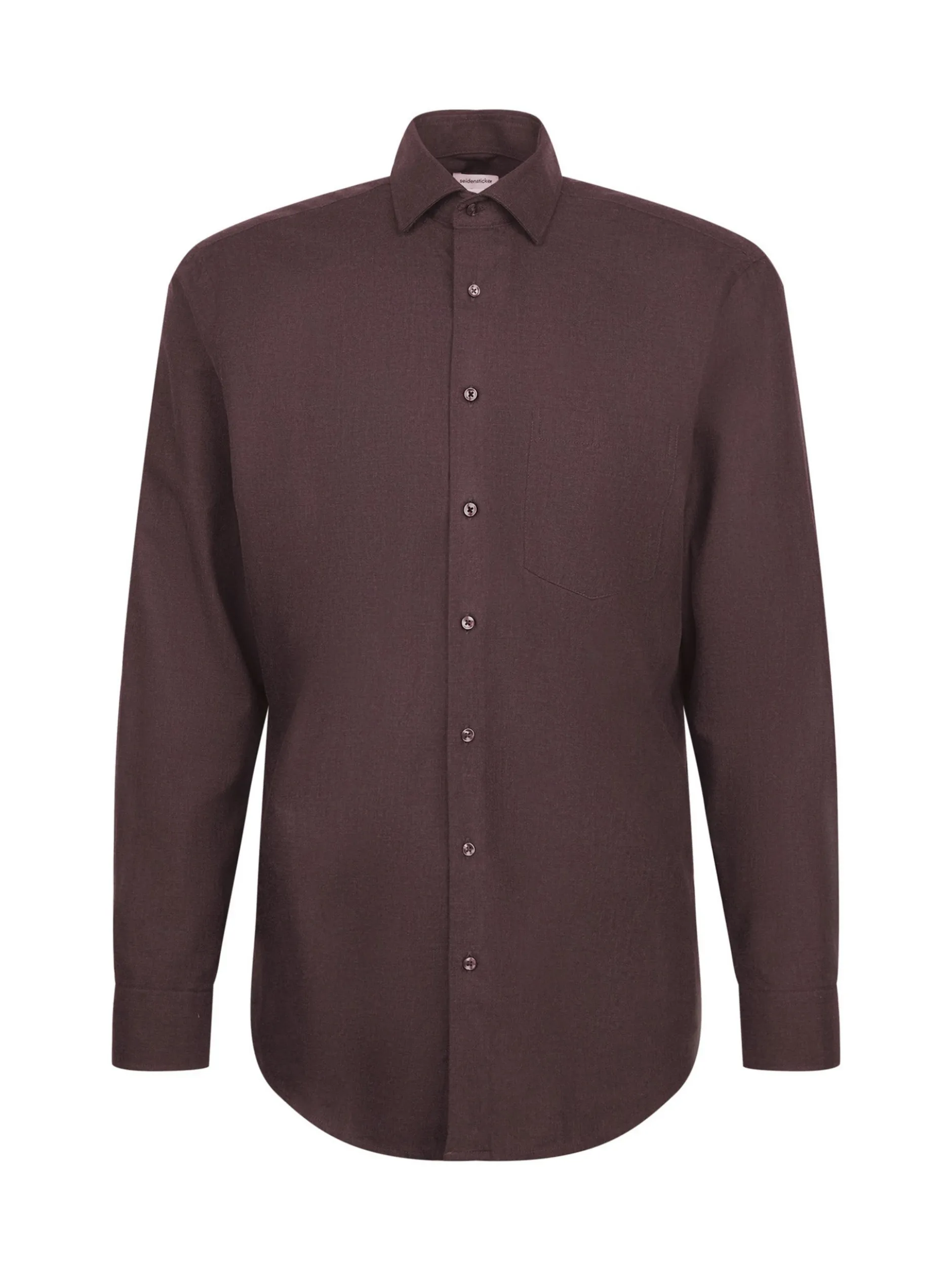 Seidensticker Herren Flanellhemd - Regular Fit in braun